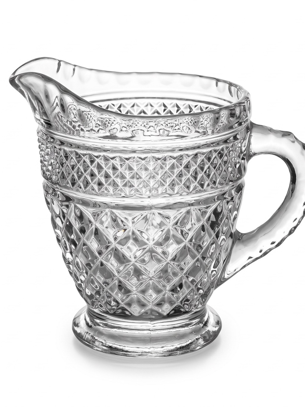 Vintage Anchor Hocking Wexford Clear Glass Creamer Pitcher